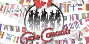 Flags of the workd and Cycle Canada logo